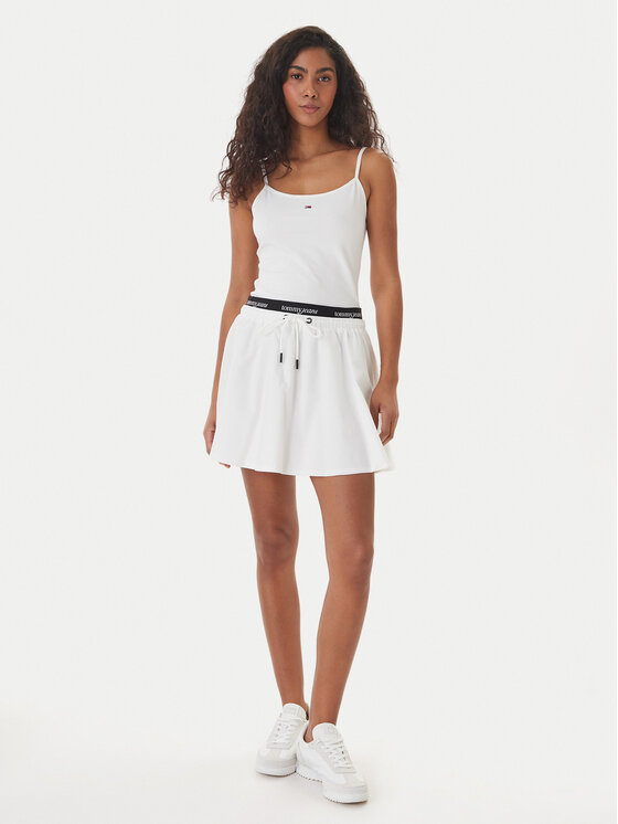 Tommy Jeans Tommy Jeans Φούστα mini DW0DW22299 Λευκό Regular Fit