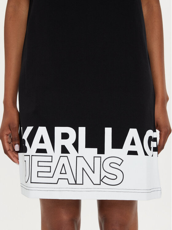 Karl Lagerfeld Jeans Karl Lagerfeld Jeans Kleid für den Alltag 245J1311 Schwarz Regular Fit