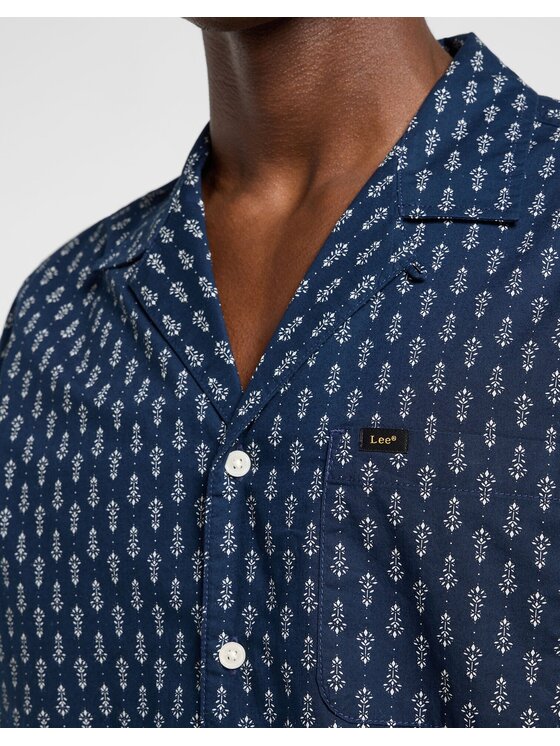 Lee Lee Koszula 112365228 Granatowy Relaxed Fit