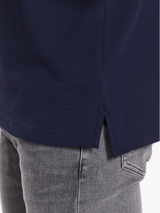 Tommy Hilfiger Tommy Hilfiger Тениска с яка и копчета 1985 MW0MW17771 Тъмносин Slim Fit