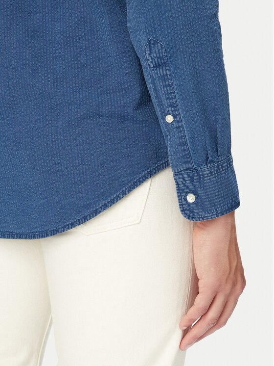 Tommy Hilfiger Tommy Hilfiger Риза MW0MW42417 Син Regular Fit