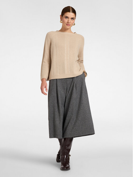 Elena Mirò Elena Mirò Sweter M086Z000851N002 Kremowy Regular Fit