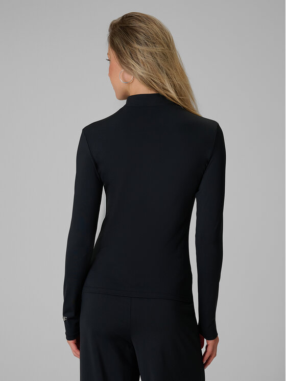4F 4F Bluzka ESSENTIAL Czarny Slim Fit