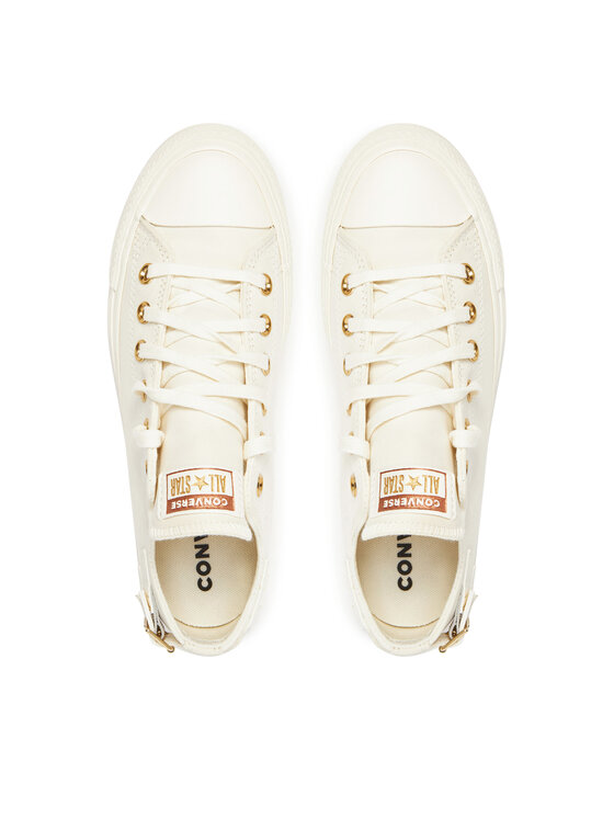 Converse Converse Plátěnky Chuck Taylor All Star Lift Platform Buckle A11866C Bílá
