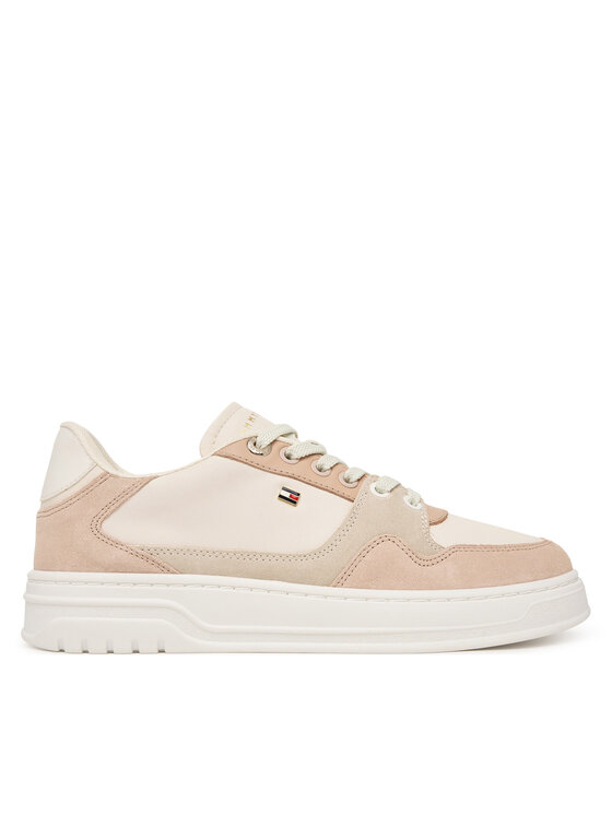 Tommy Hilfiger Tommy Hilfiger Sneakersy Court FW0FW09177 Écru