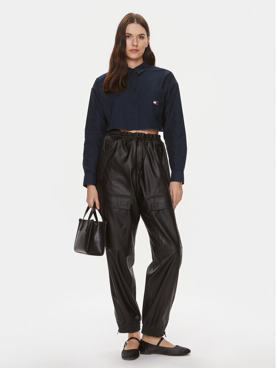 Tommy Jeans Tommy Jeans Cămașă Badge DW0DW17345 Bleumarin Relaxed Fit