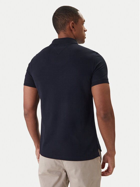 Tommy Hilfiger Tommy Hilfiger Polo 1985 MW0MW17771 Granatowy Slim Fit