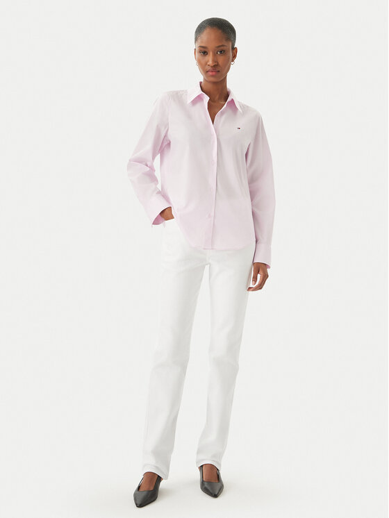 Tommy Hilfiger Tommy Hilfiger Риза WW0WW47169 Розов Regular Fit