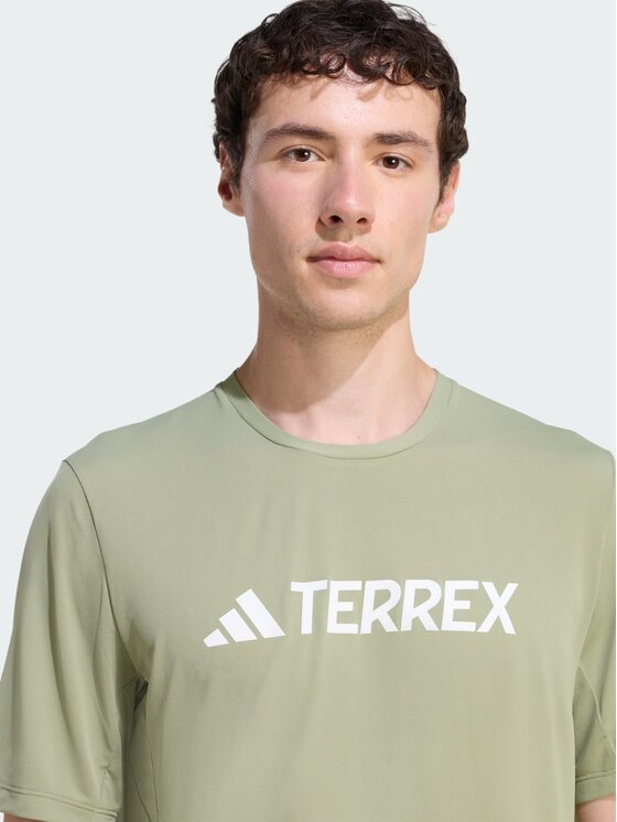 adidas adidas Koszulka techniczna Terrex Multi Climacool Logo Tech Tee Zielony jasny Regular Fit