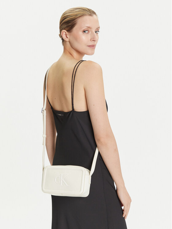 Calvin Klein Calvin Klein Borsetta Bold Ck Camera Bag LV04F3220G Bianco