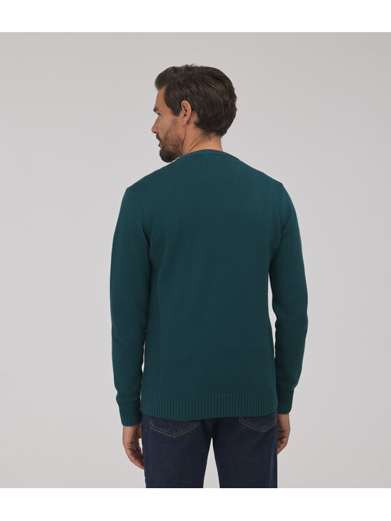 Lee Cooper Lee Cooper Sweter BILL Zielony ciemny Regular Fit