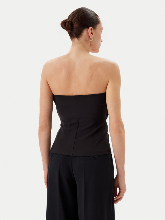 Rinascimento Rinascimento Top CFC0019748002 Czarny Slim Fit