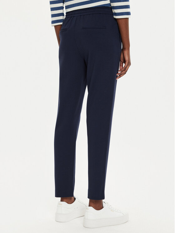 Olsen Olsen Medžiaginės kelnės Lisa 14002210 Tamsiai mėlyna Regular Fit