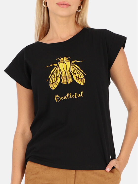 Smashed Lemon Smashed Lemon T-Shirt 24690 Czarny Regular Fit