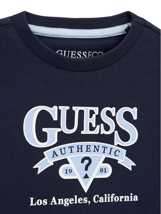 Guess Guess Bluzka N6YI12 K3800 Granatowy Regular Fit