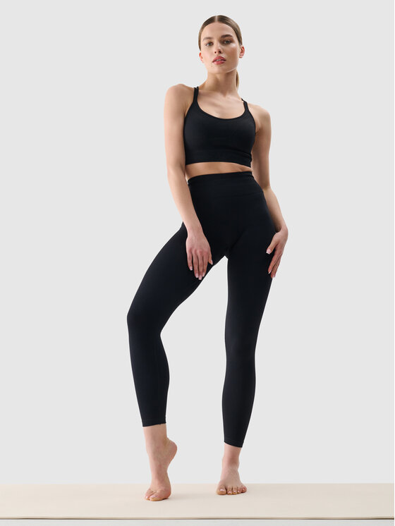 4F 4F Legginsy BASIC+ Czarny Slim Fit