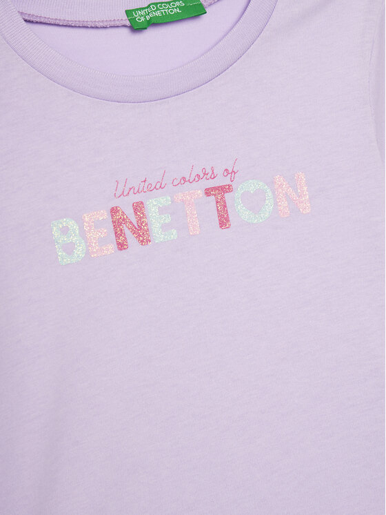 United Colors Of Benetton United Colors Of Benetton Тишърт 3I1XG10HU Виолетов Regular Fit