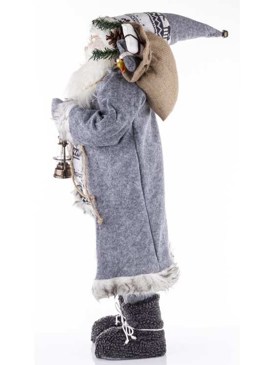 MIAhome MIAhome Figurka świąteczna Święty Mikołaj NICOLAS Szary