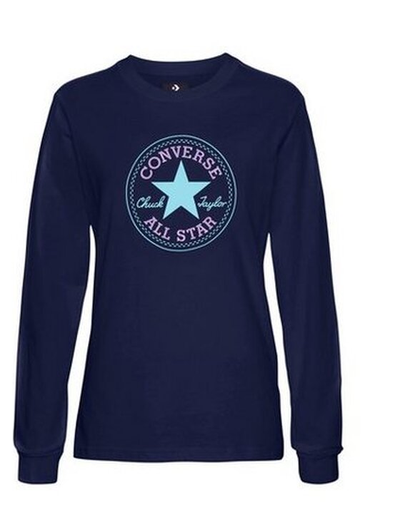 Converse Converse Bluza CHUCK PATCH COUNTER CLIMATE CREW Granatowy Regular Fit
