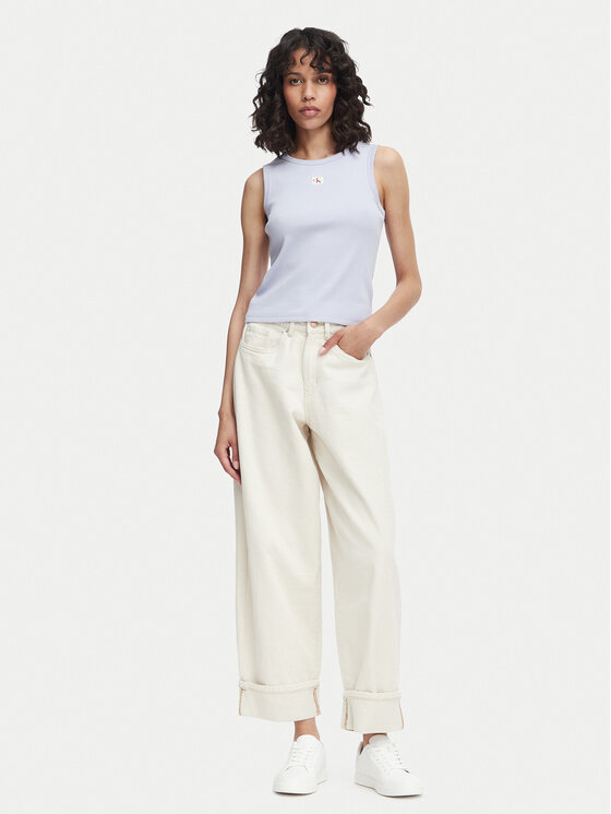 Calvin Klein Jeans Calvin Klein Jeans Marškinėliai LV047C201G Šviesiai mėlyna Slim Fit