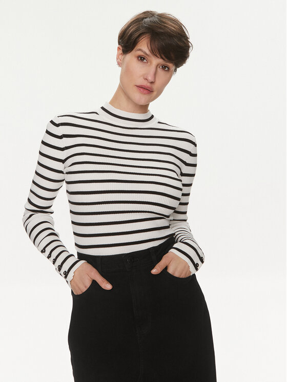 Morgan Morgan Pulover 241-MAG Alb Slim Fit
