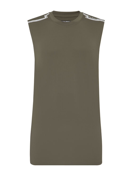 Plein Sport Plein Sport Tank top 10213 Zielony Regular Fit