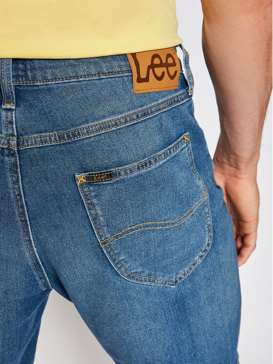 Lee Lee Szorty jeansowe 5 Pocket L73EMGTP 112120490 Niebieski Regular Fit