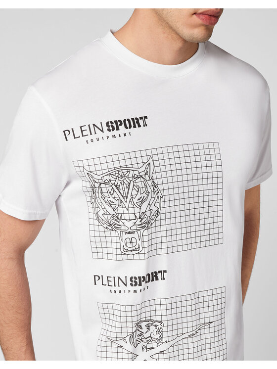 Plein Sport Plein Sport T-Shirt 5021 Biały Regular Fit