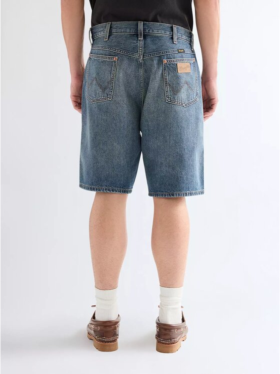Wrangler Wrangler Szorty jeansowe COWBOY SHORTS Niebieski Regular Fit