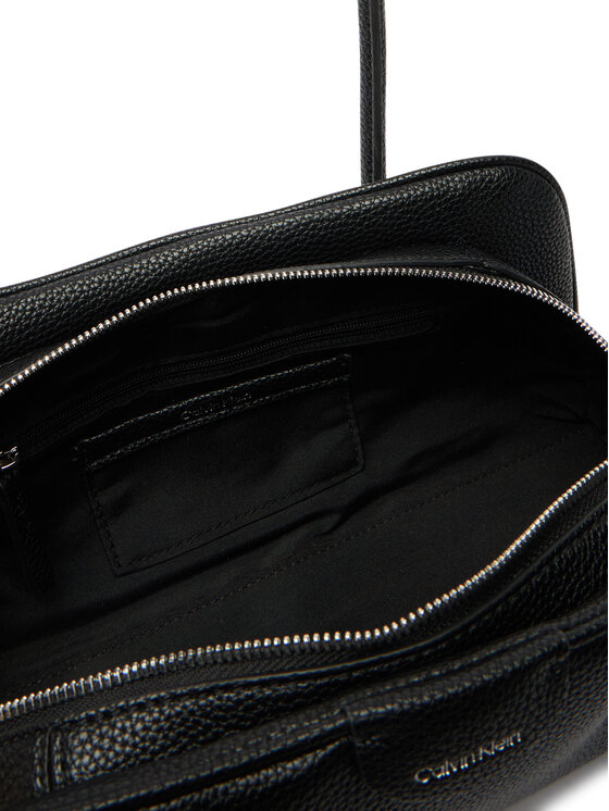 Calvin Klein Calvin Klein Ročna torba Quilted Nylon Ew Satchel LV04F3743G Črna