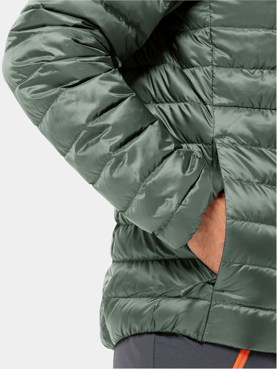 Jack Wolfskin Jack Wolfskin Dūnu jaka Pilvi Down Jkt 1207701 Zaļš Regular Fit