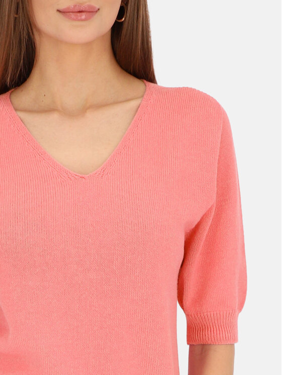L’AF L’AF Sweter Fredo Różowy Regular Fit