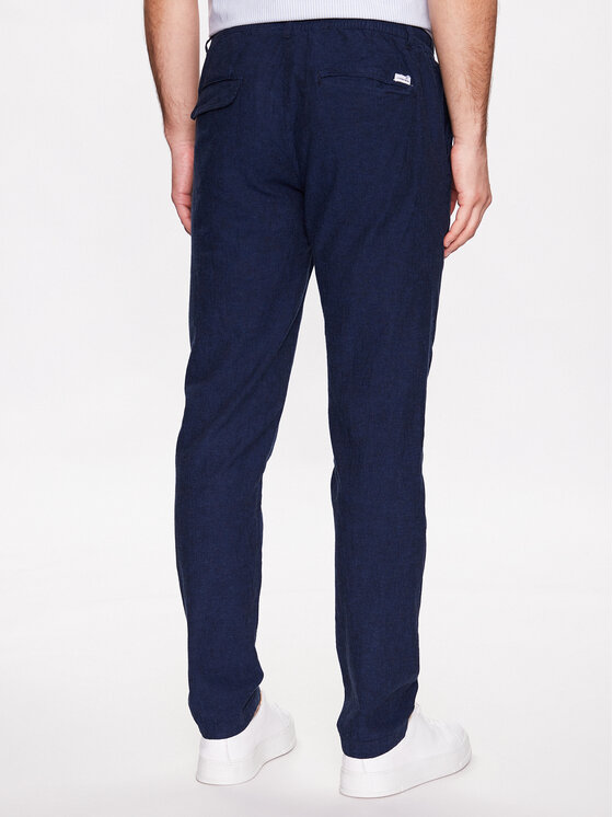 Lindbergh Lindbergh Kalhoty z materiálu 30-008003 Modrá Tapered Fit