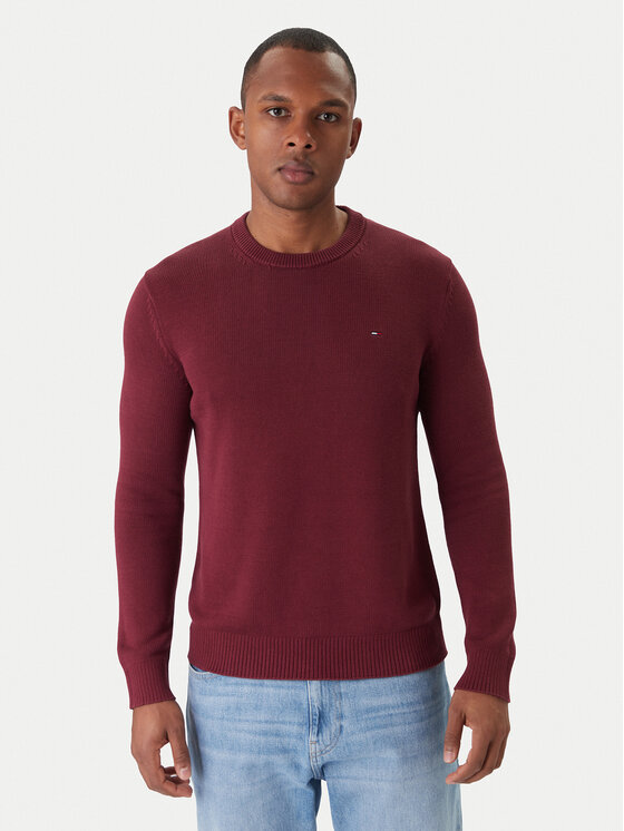 Tommy Jeans Tommy Jeans Svetr DM0DM21787 Bordó Regular Fit