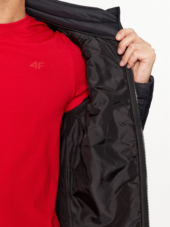 4F 4F Μπουφάν μεταβατικό 4FAW23TDJAM239 Μαύρο Regular Fit