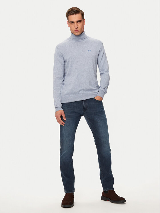 La Martina La Martina Rollkragenpullover ZMS019 YW091 Blau Regular Fit