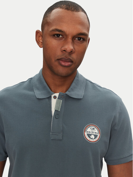Napapijri Napapijri Tricou polo E-Clanis NP0A4ID3G1Y1 Albastru Regular Fit