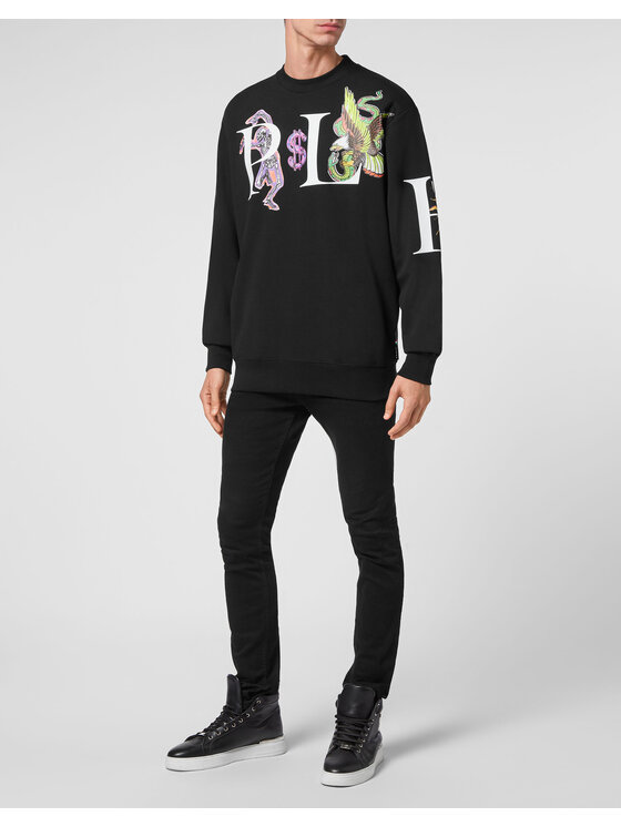 PHILIPP PLEIN PHILIPP PLEIN Bluza 283 Czarny Regular Fit