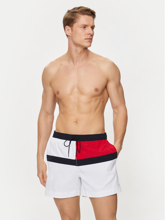 Tommy Hilfiger Tommy Hilfiger Szorty kąpielowe UM0UM03259 Biały Regular Fit