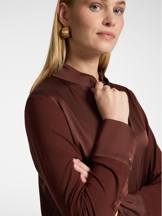 Elena Mirò Elena Mirò Camicia G055Z000706N022 Marrone Regular Fit