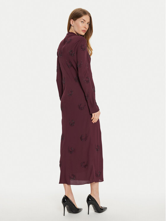 PINKO PINKO Večerní šaty 104335 A289 Bordó Regular Fit