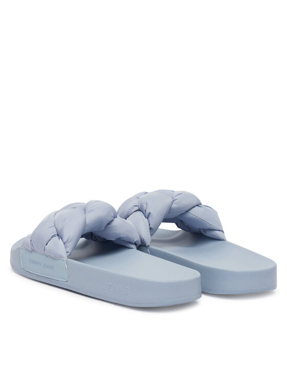 Tommy Jeans Tommy Jeans Klapki Tjw Braided Slides EN0EN02975 Błękitny