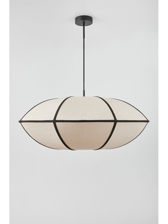 MIAhome MIAhome Lampa sufitowa lniana Patraix Biały