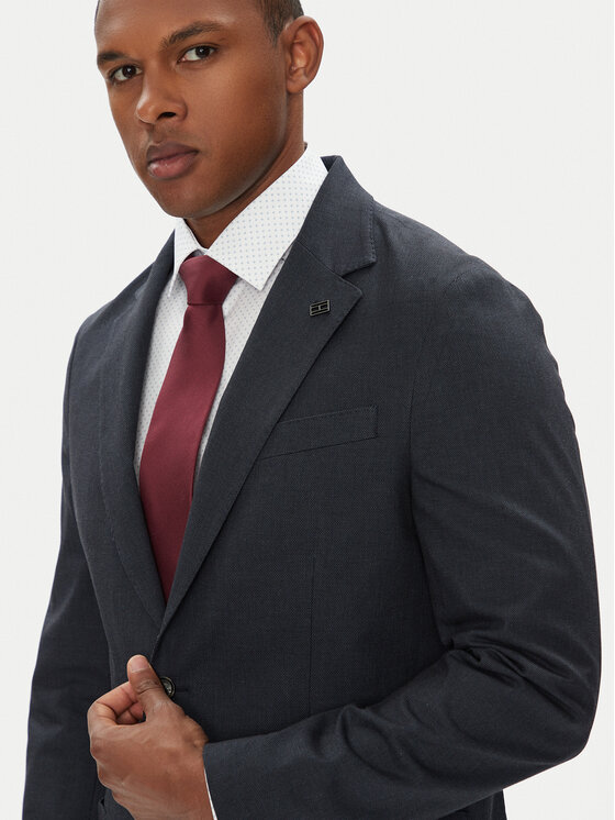 Tommy Hilfiger Tommy Hilfiger Marynarka MW0MW39743 Granatowy Slim Fit
