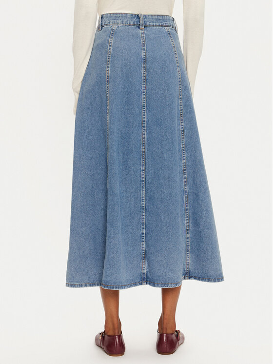 Vila Vila Jeansrock Kora 14106317 Blau Regular Fit