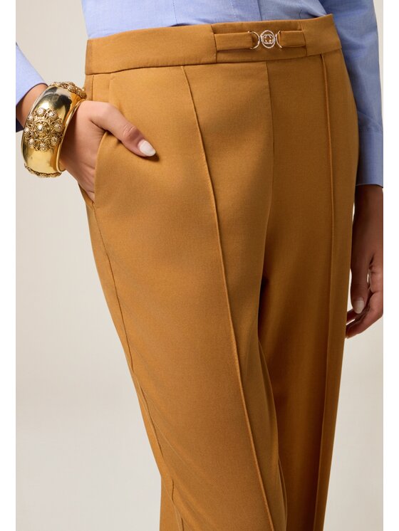 Oltre Oltre Pantaloni di tessuto P734R008768N012 Marrone Regular Fit