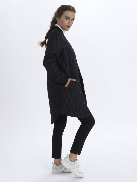 Kaffe Kaffe Пухено яке Shally 10504093 Черен Regular Fit