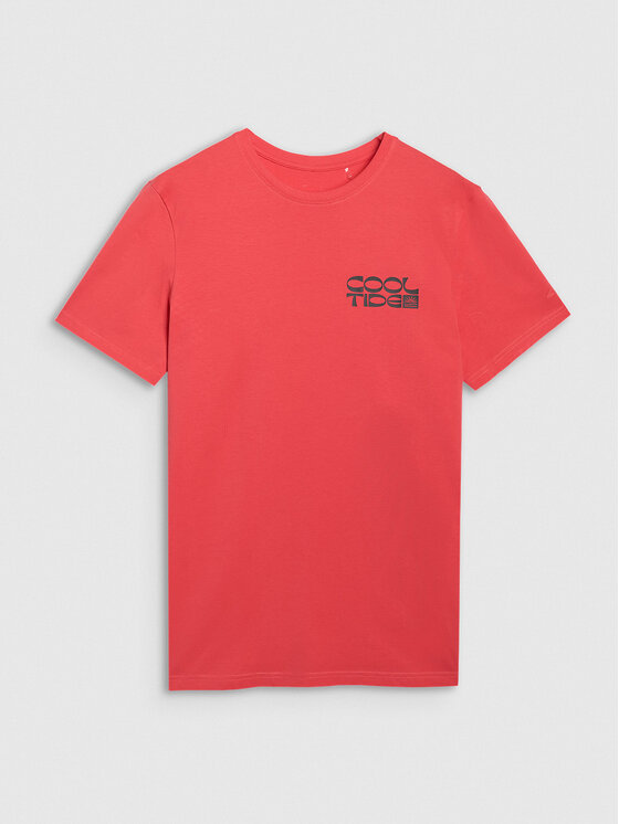 4F 4F T-Shirt CHILLY WAVES Koralowy Regular Fit
