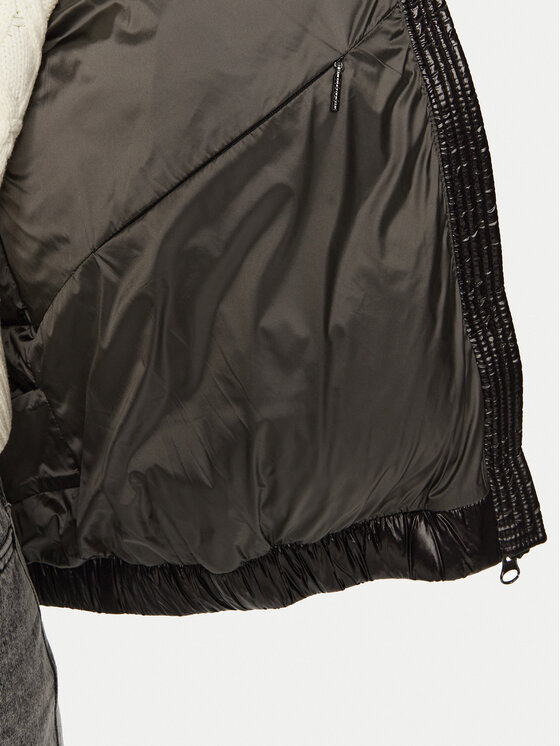 Hetregó Hetregó Pūkinė striukė Rose 8N723 Juoda Oversize