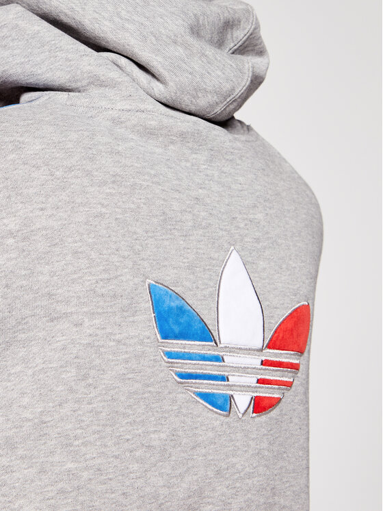 adidas Sweatshirt Tricolor Trefoil GN2855 Grau Loose Fit Modivo
